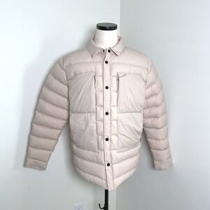 Obermeyer Explorer Down Shirt Cement‎ 600 Fill Puffer Jacket Mens L NEW